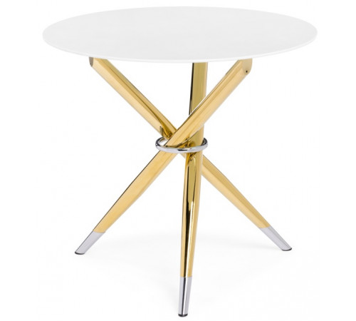 Стол Rock 80х75 white / gold