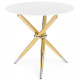 Стол Rock 80х75 white / gold