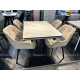 Обеденная группа SKM120 БМ/252М поворотный, B03 BEIGE, ножки черные