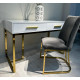 Стол-консоль Армада F-1543, 120х60х78 см, белый, золото