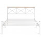 Кровать Iris (mod.9311) дерево гевея/металл, 160*200 см (Queen bed), Белый (White)