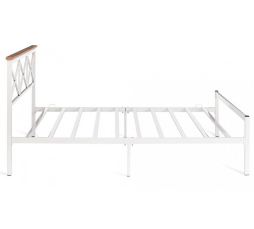 Кровать Iris (mod.9311) дерево гевея/металл, 160*200 см (Queen bed), Белый (White)