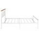 Кровать Iris (mod.9311) дерево гевея/металл, 160*200 см (Queen bed), Белый (White)