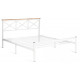 Кровать Iris (mod.9311) дерево гевея/металл, 160*200 см (Queen bed), Белый (White)