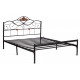 Кровать Federica (mod. AT-881) дерево гевея/металл, 160*200 (Queen bed), красный дуб/черный