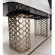 Стол CHIAVARI 220 KL-188 Контрастный мрамор матовый, итальянская керамика / Шампань