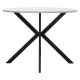 Стол ВЕГА D100 Белый, стекло/ черный каркас