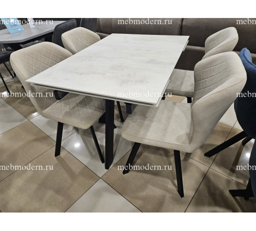 Стул DikLine 339 поворотный B03 BEIGE, ножки черные