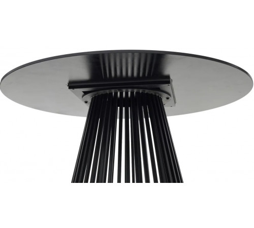 Стол TERNI 120 MATT BLACK MARBLE SOLID CERAMIC Черный мрамор матовый, керамика /Черн.каркас, ®DISAUR