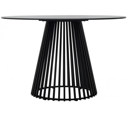 Стол TERNI 120 MATT BLACK MARBLE SOLID CERAMIC Черный мрамор матовый, керамика /Черн.каркас, ®DISAUR