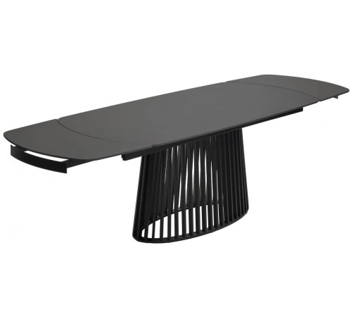 Стол DESIO 180 PURE BLACK SOLID CERAMIC Черный мрамор матовый, керамика/Черный каркас, ®DISAUR