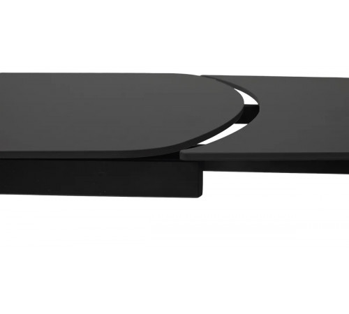 Стол DESIO 180 PURE BLACK SOLID CERAMIC Черный мрамор матовый, керамика/Черный каркас, ®DISAUR