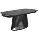 Стол DESIO 180 PURE BLACK SOLID CERAMIC Черный мрамор матовый, керамика/Черный каркас, ®DISAUR