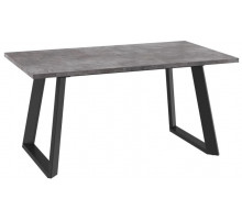 Стол Napoli Lux (R)-160 (205)х90 Дымчатая керамика/Чёрный