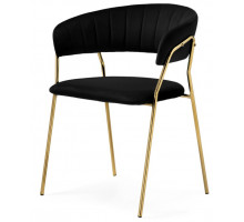 Стул на металлокаркасе Kamelia 1 black / gold