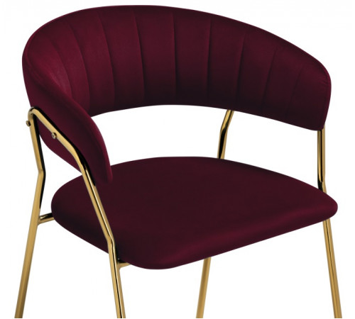 Стул на металлокаркасе Kamelia 1 wine red / gold