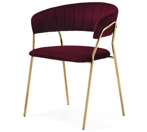 Стул на металлокаркасе Kamelia 1 wine red / gold