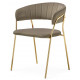 Стул на металлокаркасе Kamelia 1 cappuccino / gold