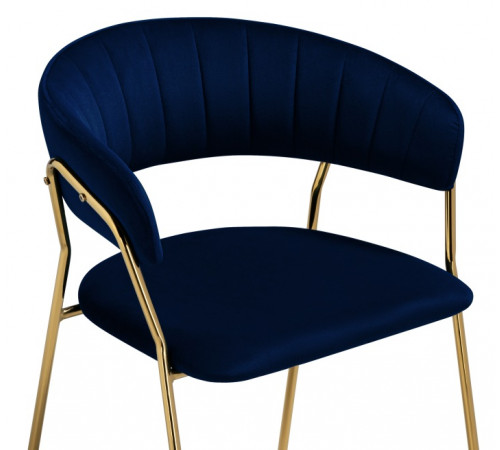 Стул на металлокаркасе Kamelia 1 dark blue / gold