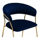 Стул на металлокаркасе Kamelia 1 dark blue / gold