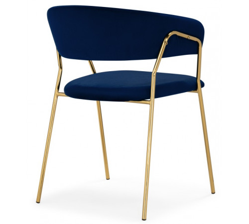 Стул на металлокаркасе Kamelia 1 dark blue / gold