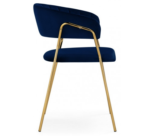 Стул на металлокаркасе Kamelia 1 dark blue / gold