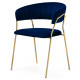 Стул на металлокаркасе Kamelia 1 dark blue / gold