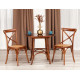 Стол THONET (mod.T9152) дерево вяз, 80х75 см, Темный Орех (№5)
