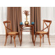 Стол THONET (mod.T9151) дерево вяз, 60х75 см, Темный Орех (№5)