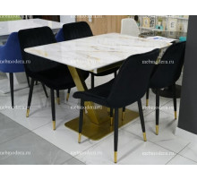 Обеденная группа Бугун/Seda 1 black / gold
