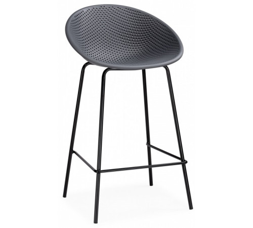 Полубарный стул Zeta dark grey / black