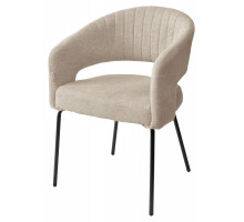 Стул SNUG 3018-10 бежевый, шенилл / черный каркас, ®DISAUR