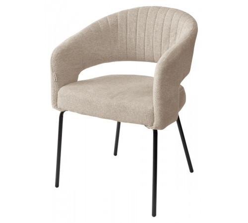 Стул SNUG 3018-10 бежевый, шенилл / черный каркас, ®DISAUR