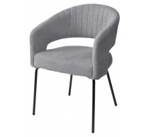 Стул SNUG 3018-17 серый, шенилл / черный каркас, ®DISAUR