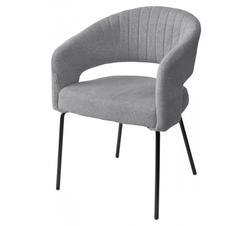 Стул SNUG 3018-17 серый, шенилл / черный каркас, ®DISAUR