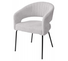Стул SNUG 3018-03 светло-серый, шенилл / черный каркас, ®DISAUR
