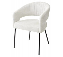Стул SNUG 3018-01 белый, шенилл / черный каркас, ®DISAUR