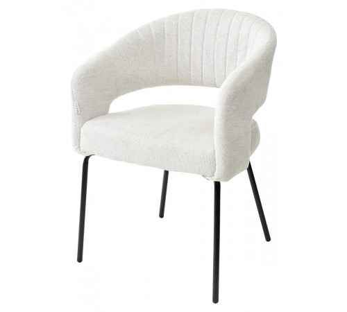 Стул SNUG 3018-01 белый, шенилл / черный каркас, ®DISAUR