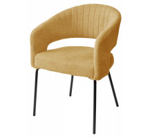 Стул SNUG 3018-08 горчичный, шенилл / черный каркас, ®DISAUR