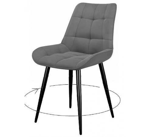 Стул DikLine 226 поворотный B22 GREY, ножки черные