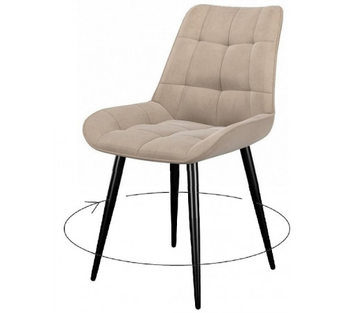 Стул DikLine 226 поворотный B03 BEIGE, ножки черные