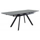 Стол Arthur раскладной 120-184x80x75см, керамогранит чёрный мрамор Greys Black, чёрный