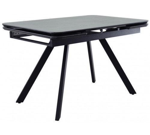 Стол Arthur раскладной 120-184x80x75см, керамогранит чёрный мрамор Greys Black, чёрный