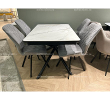 Обеденная группа DK1200 МЗ/243 B22 GREY/черный каркас