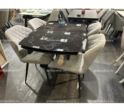Обеденная группа SFU120/239 B22 Grey, черный каркас