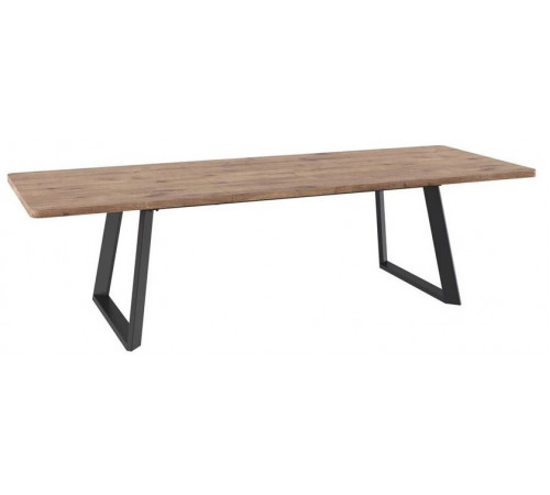 Стол Loft Lux (R)-200 раздвижной (Дуб велингтон/черный) 200(290)х105
