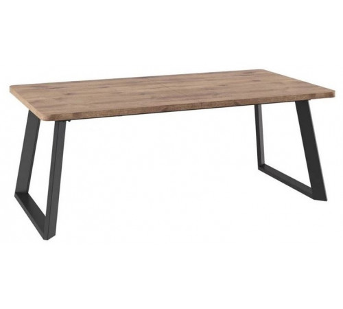 Стол Loft Lux (R)-200 раздвижной (Дуб велингтон/черный) 200(290)х105