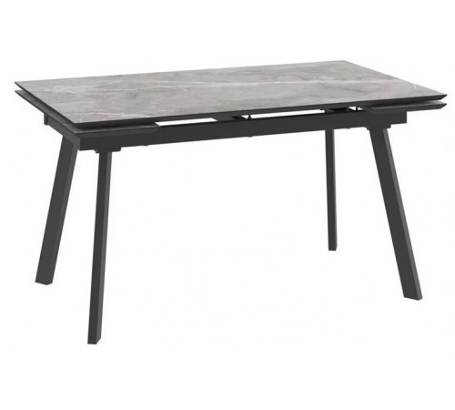 Стол Milana Four-140 (STONE GREY ST CER/Черный)140(30+30)х85