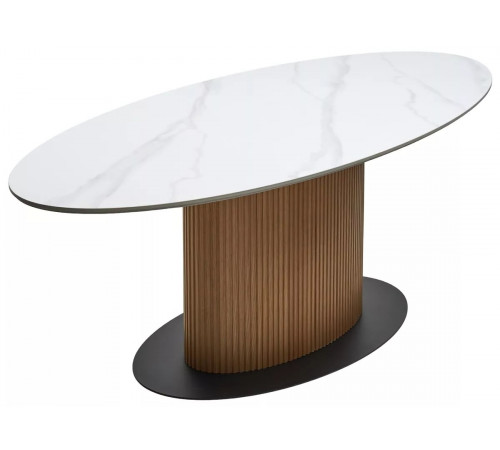 Стол CARY 220 цвет БЕЛЫЙ МРАМОР M326/ Каркас OAK, ®DISAUR