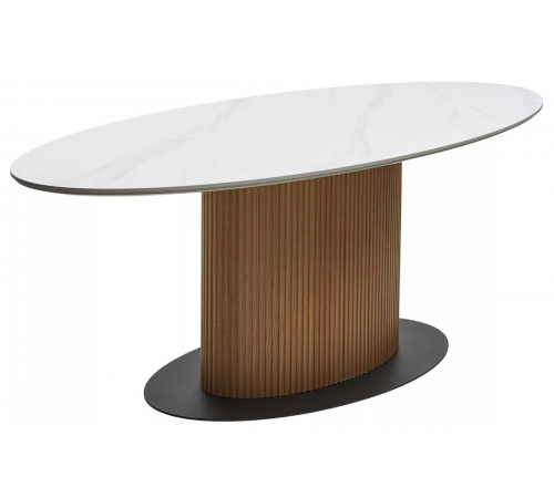 Стол CARY 220 цвет БЕЛЫЙ МРАМОР M326/ Каркас OAK, ®DISAUR
